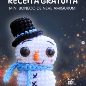 Receita de amigurumi gratuito - Mini Boneco de Neve