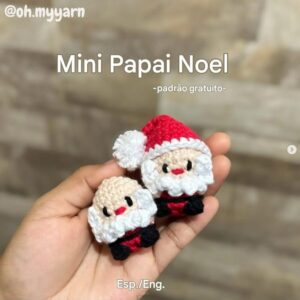 Receita de amigurumi gratuito - Mini Papai Noel