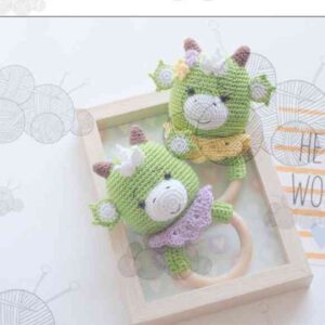 Receita de amigurumi em PDF - Mordedor Dino