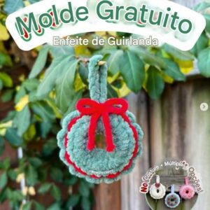 Receita de amigurumi gratuita - Enfeite de Guirlanda