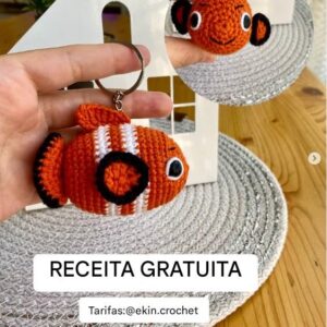 Receita de amigurumi gratuita - Peixe Palhaço