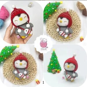 Receita de amigurumi gratuita - Pinguim Pescador