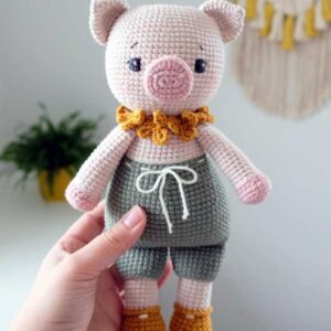 Receita de amigurumi em PDF - Porco Martin
