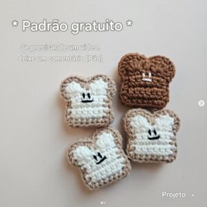 Receita de amigurumi gratuita - Torrada