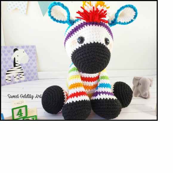 Receita de amigurumi em PDF - Zebra Zoe