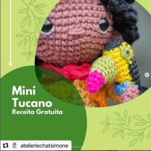 Receita de amigurumi gratuito - Mini tucano