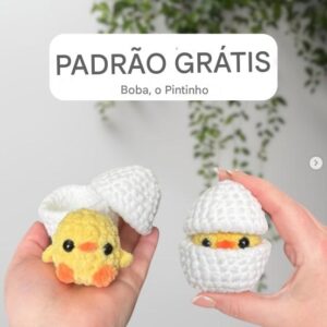 Receita de amigurumi gratuita - Pintinho no ovo