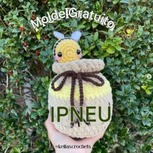 Receita de amigurumi gratuita - Abelha no pote de mel