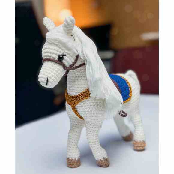 Receita de amigurumi em PDF - Cavalo de São Jorge