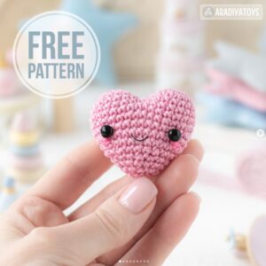 Receita de amigurumi gratuita - Coração