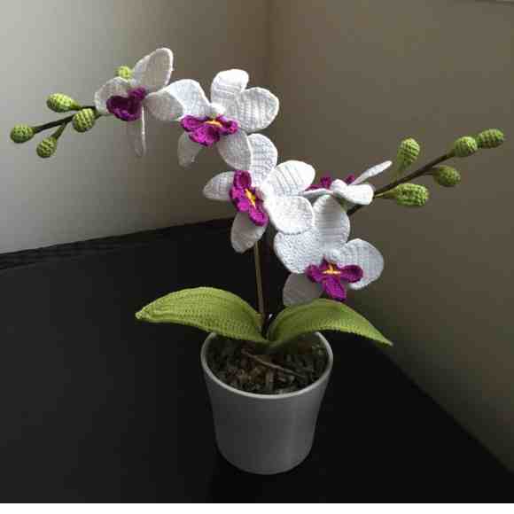 Receita de amigurumi em PDF - Flor de Orquidea
