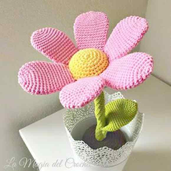Receita de amigurumi em PDF - Flor de primavera