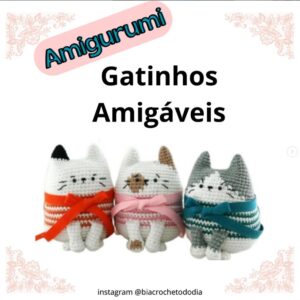 Receita de amigurami gratuita - Gatinhos Amigaveis