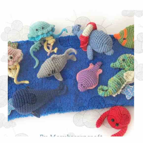 Receita de amigurumi em PDF - Habitantes Marinhos