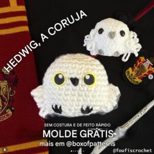 Receita de amigurumi gratuito - Hedwig a coruja