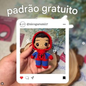 Receita de amigurumi gratuita - Homem Aranha