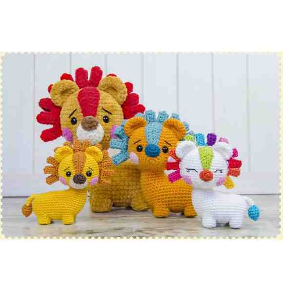 Receita de amigurumi em PDF - Lennon o Leão