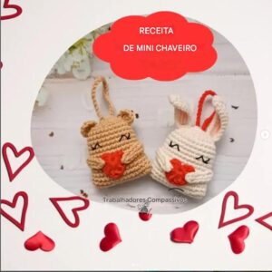 Receita de amigurumi gratuita - Mini Chaveirinho