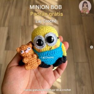 Receita de amigurumi gratuita - Minion Bob