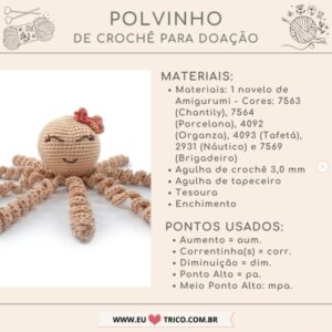 Receita de amigurumi gratuito - Polvinho de Crochê