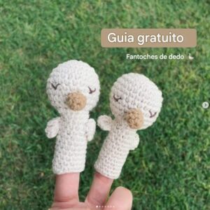Receita de amigurumi gratuita - Patinhos de dedos