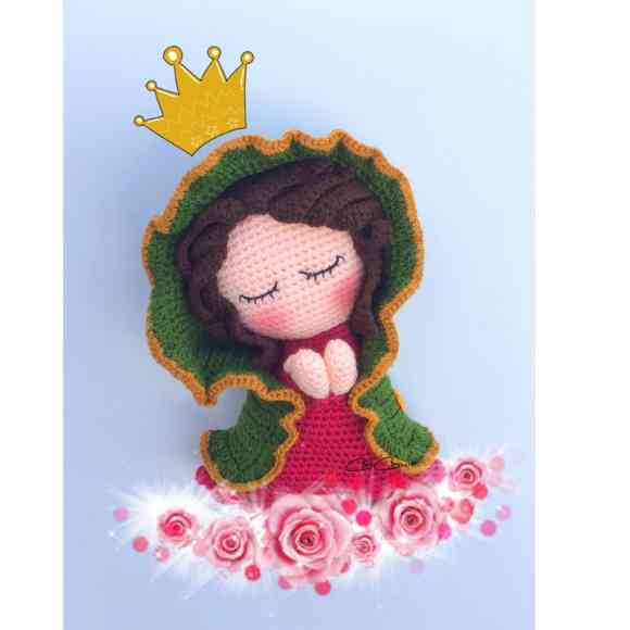 Receita de amigurumi em PDF - Pequena Virgem