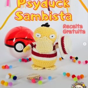 Receita de amigurumi gratuita - Psyduck Sambista