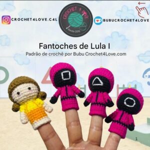 Receita de amigurumi gratuito - Round 6 de dedos