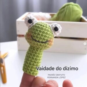 Receita de amigurumi gratuito - Sapinho de dedo