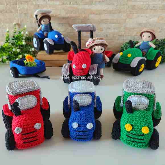 Receita de amigurumi em PDF - Tratores