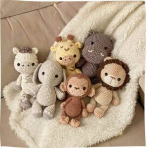 Receita de amigurumi em PDF - Uma volta ao Safari