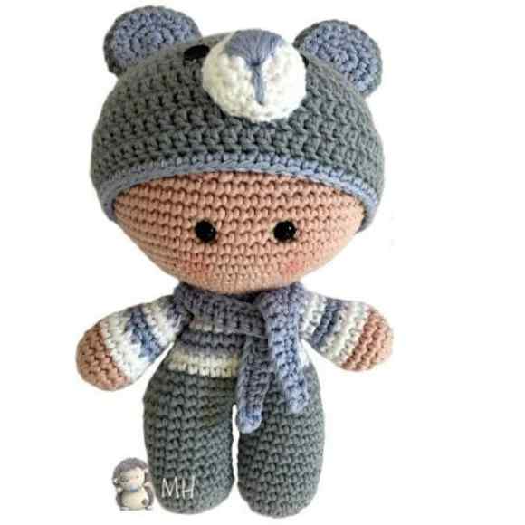 Receita de amigurumi em PDF - Ursinho IoIo