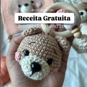 Receita de amigurumi gratuita - Ursinho Lena