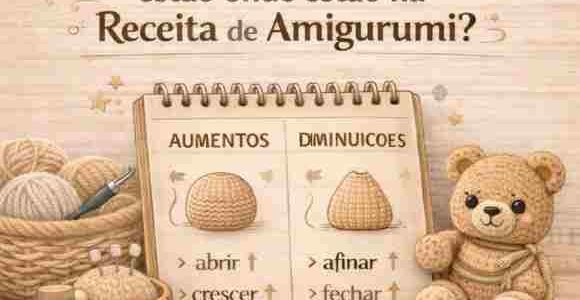 Por que os aumentos e diminuições estão onde estão na receita de amigurumi?