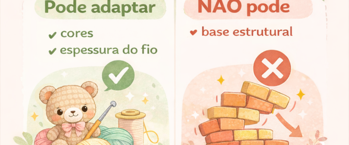 O que você pode (e o que NÃO pode) adaptar em uma receita de amigurumi