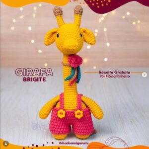 Receita de Amigurumi – Girafa Brigite (GRÁTIS)