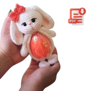 Receita de Amigurumi em PDF – Porta Ovo Coelha