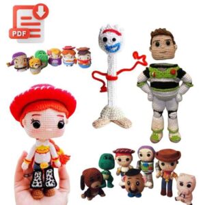 Receita de Amigurumi em PDF – Combo Toy Story + Brinde