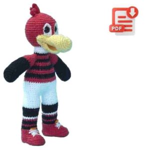 Receita de Amigurumi em PDF– Mascote Urubu