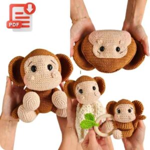 Receita de Amigurumi em PDF– Coleção Macaco Nico