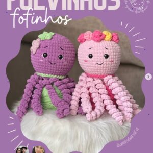 Receita de Amigurumi em PDF – Polvinhos Fofinhos (GRÁTIS)