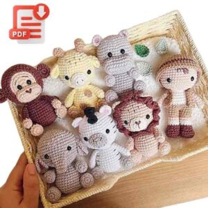 Receita de Amigurumi em PDF– Safári Baby