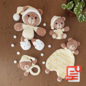 Receita de Amigurumi em PDF – Ursinho Dorminhoco