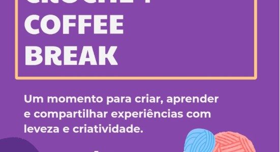Oficina de crochê com coffee break acontece no dia 22 de maio