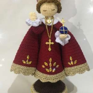 Receita de Amigurumi em PDF – Menino Jesus de Praga - 23cm