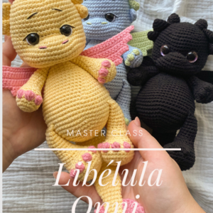 Receita de Amigurumi em PDF– Dragão Libélula  - 23cm