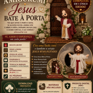 Receita de Amigurumi em PDF – Jesus Bate à Porta