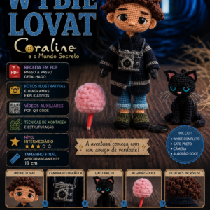 Receita de Amigurumi em PDF – Wybie Lovat | Coraline e o Mundo Secreto