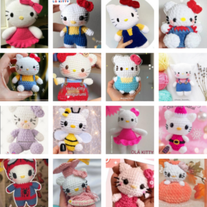 Kit de Receitas de amigurumis da Hello kitty e amigos - Receitas em PDF + Guia de Vendas