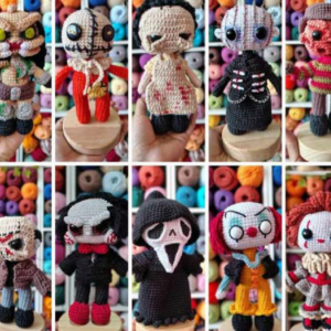 Combo de Receitas Terror Cult em Amigurumi — Ebook + Pocket+ de 30 personagens